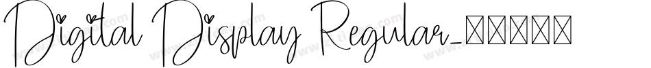 Digital Display Regular字体转换